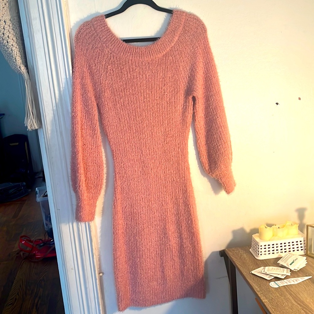 FASHION NOVA Fuzzy Pink Dress